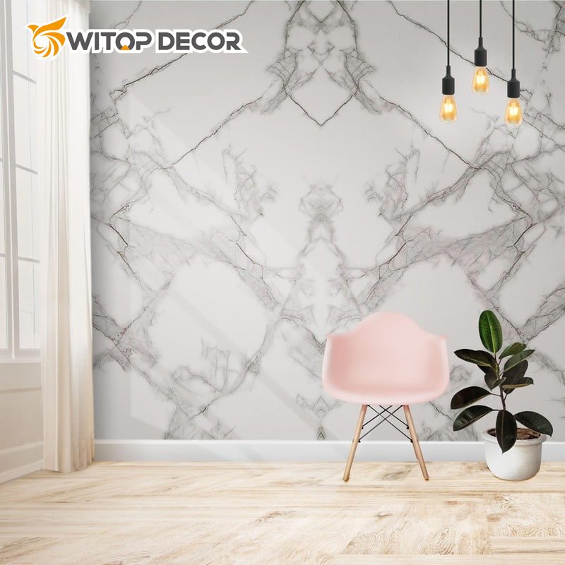 1220*2440mm UV Wall Panel PVC Marble Sheet for Interior Wall Decoration