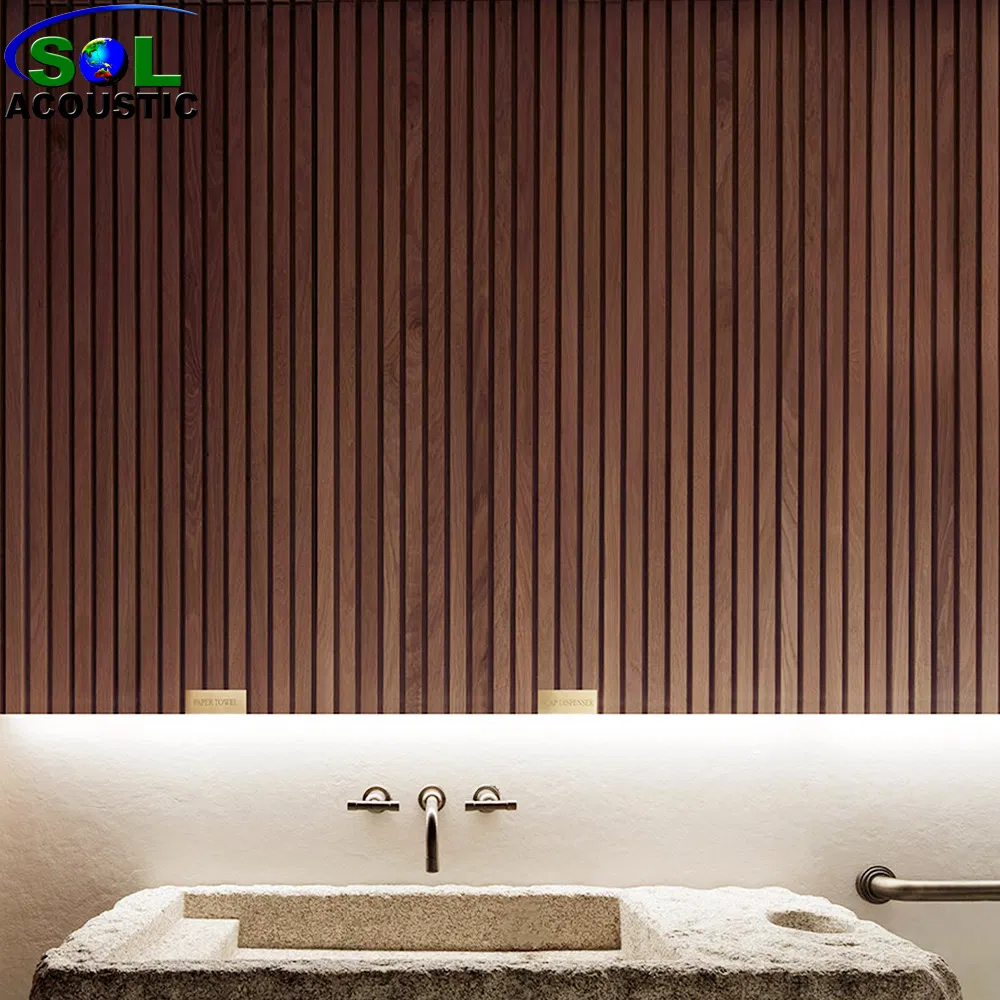 Sol Acoustic Wood Timber Slat Acoustic Panel Soundproofing Pet Felt MDF Board