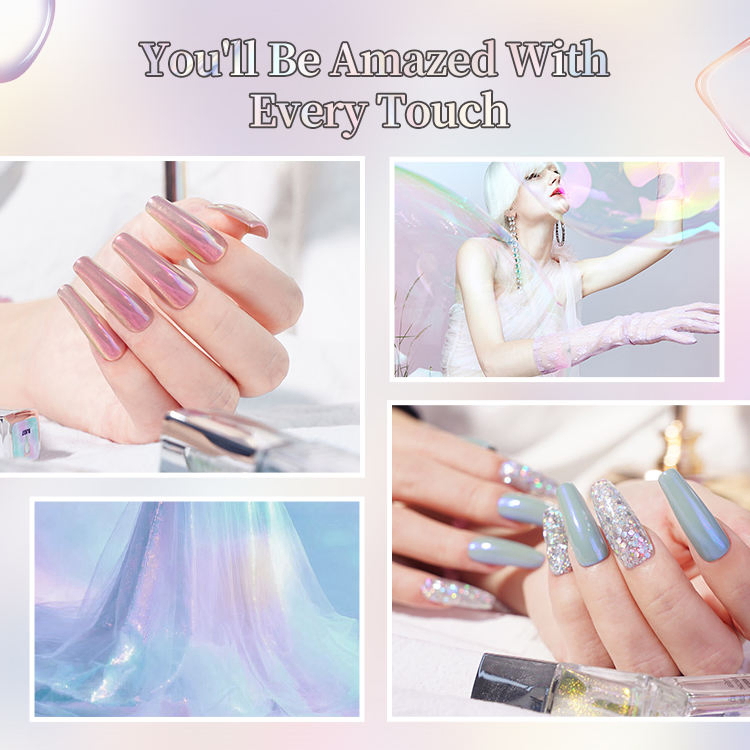 Clear Mirror Effecting Liquid Acrylic Nail DIP Dipping Kilogram System Color Glitter Powder