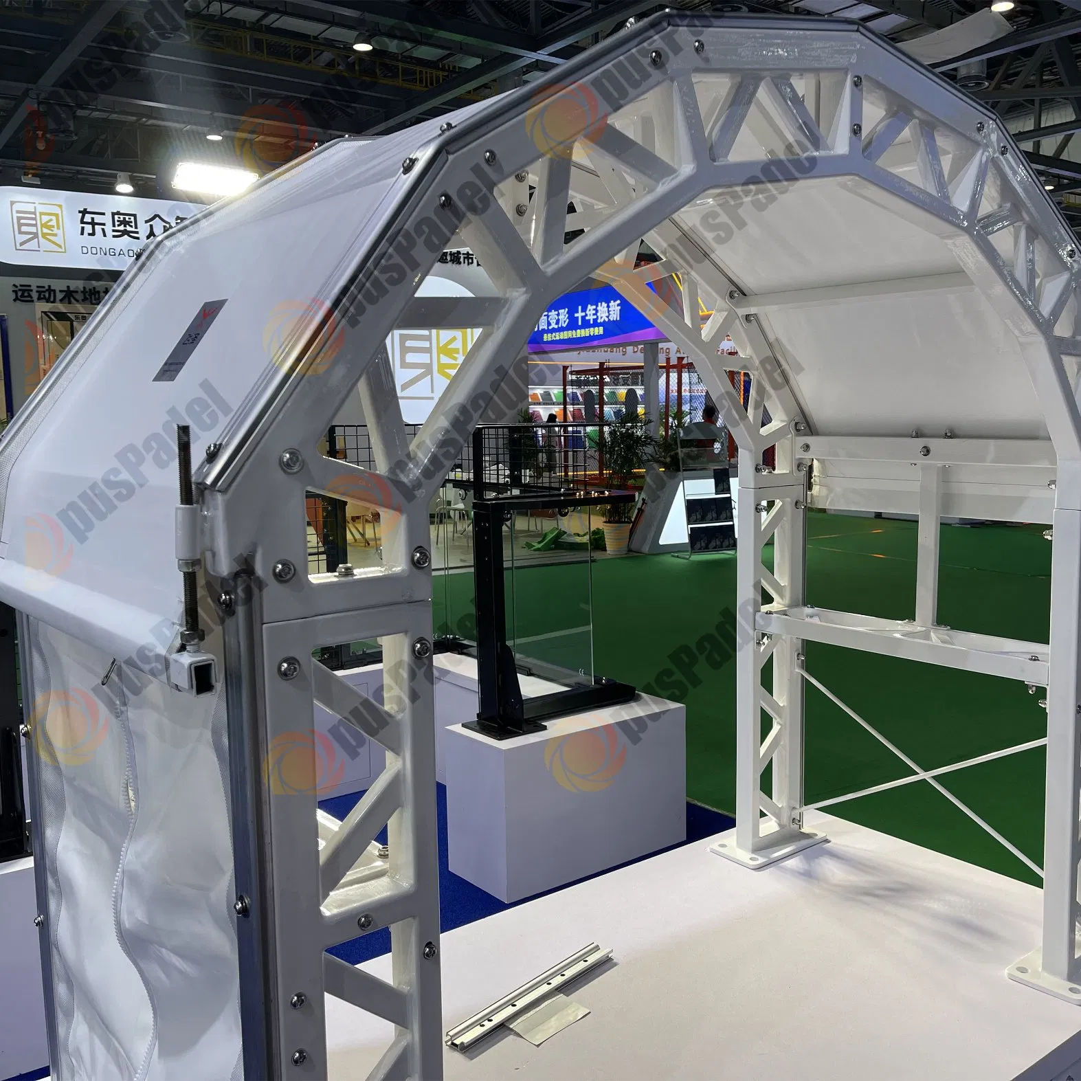 Paddle Court Roof Cover Electric Roof Aluminium Removable Padel Tennis Court Roof Cover Outdoor Basketball Wind Court Metal Roof