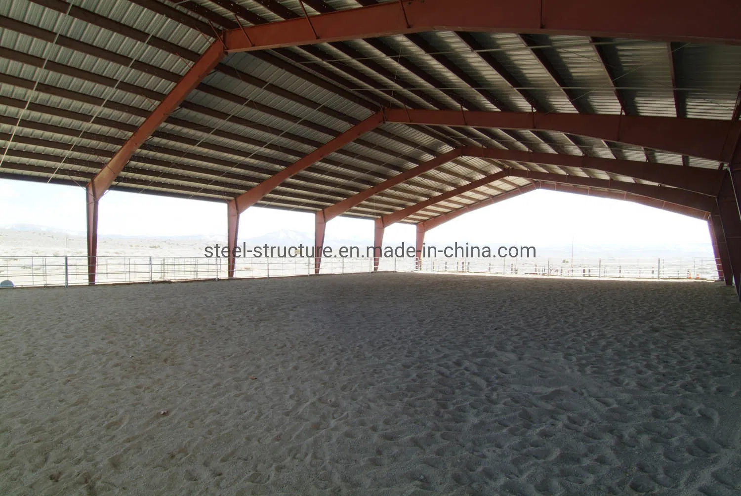 Economical Prefab Steel Structural Farm Shed Open All Sides Warehouse