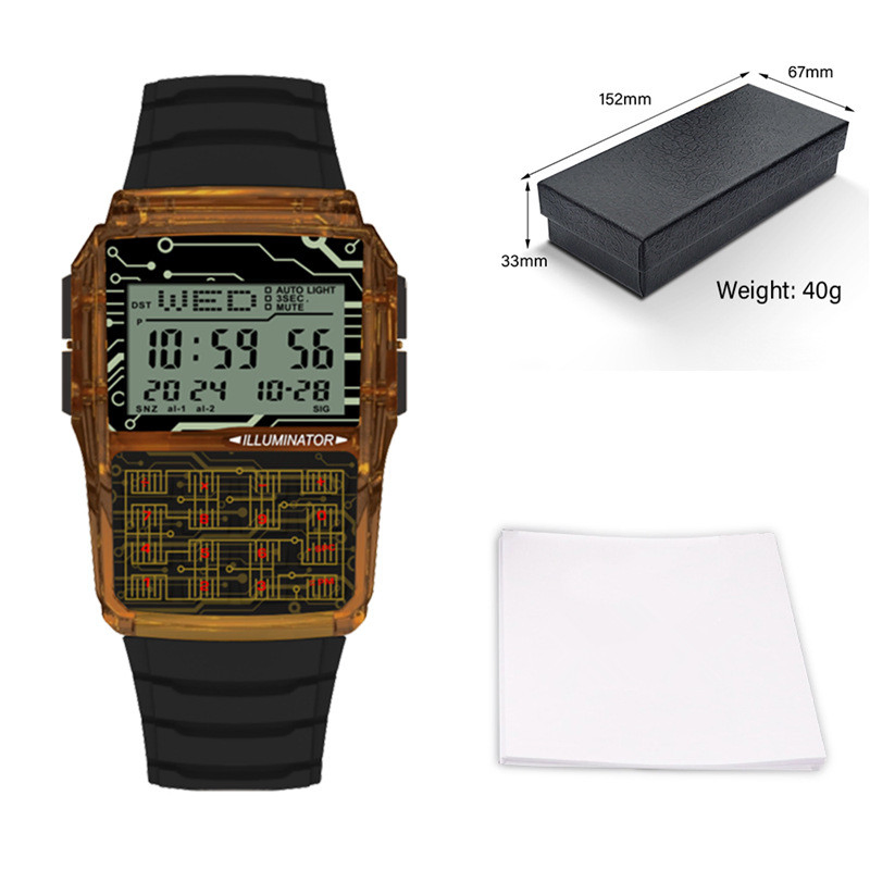Custom Waterproof Multifunction Sport Men's Smart Digital Calculator Watch for Gift
