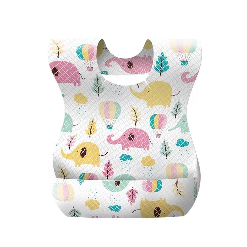 High Quality Individual Package Waterproof Disposable Baby Bibs for Travel Visiting Camp Home