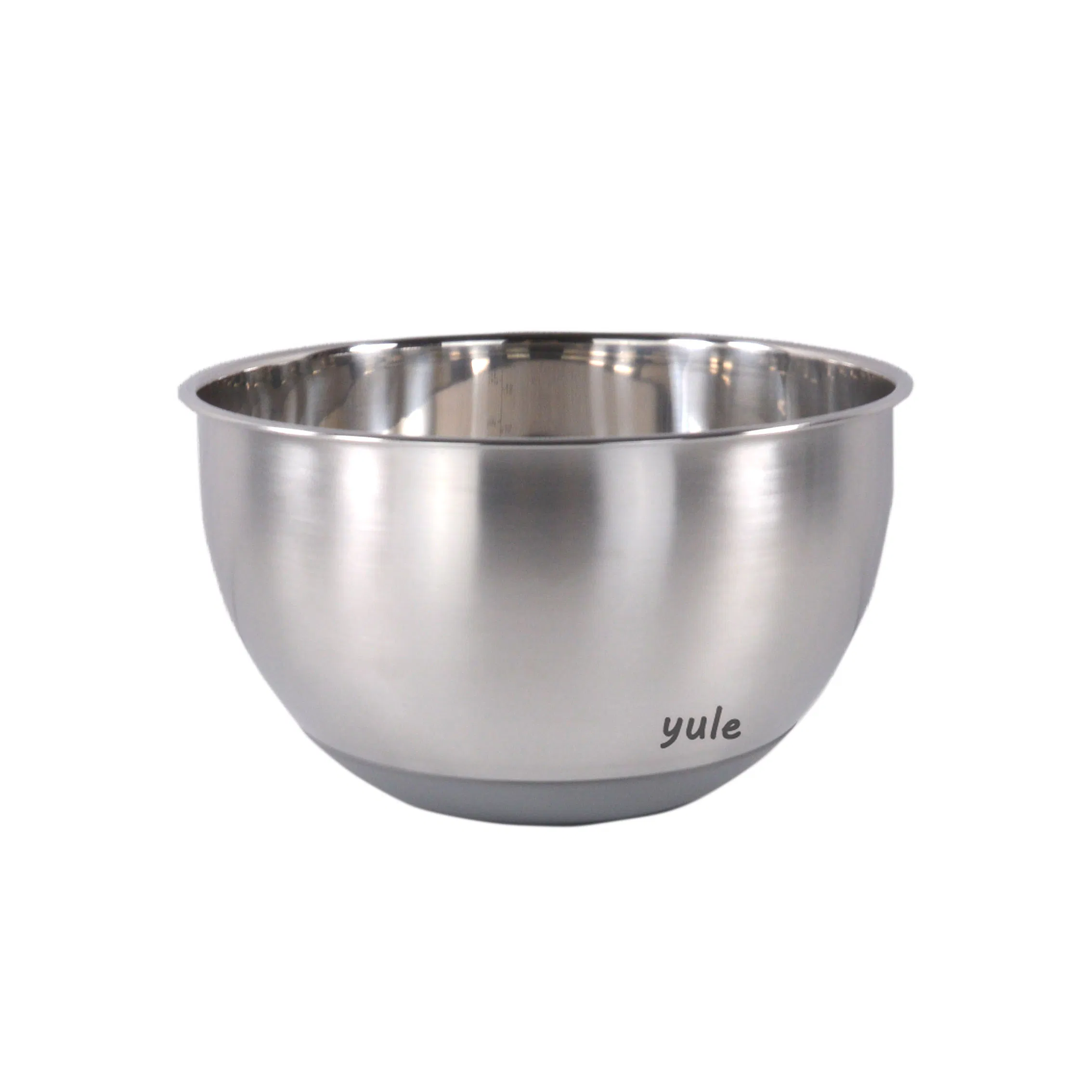 Stainless Steel Gray Color Silicone Bottom Mixing Bowl