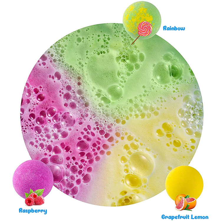 Factory Wholesale Handmade Organic Bubble Bath Bombs for Kids Gifts Set