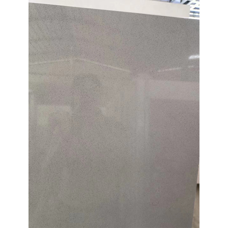 Pure Solid Artificial Stone Grey Quartz Slab Wholesale Price USA Standard