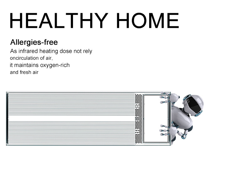 No Noise Easy Installation Home Bathroom Electric Heater with LED Light