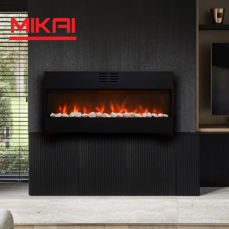 3D Frame Glass Screens Electric Remote Control 3D LED Decorative 220V Wall Electric Fireplace Heater