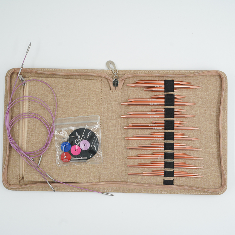 Aluminum Interchargable Circular Needles Sets (9PCS)