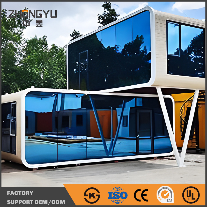 Spacious Apple House Modular Residential Living Solution Suitable for Family Stay and Independent Use Prefabricated Cabin