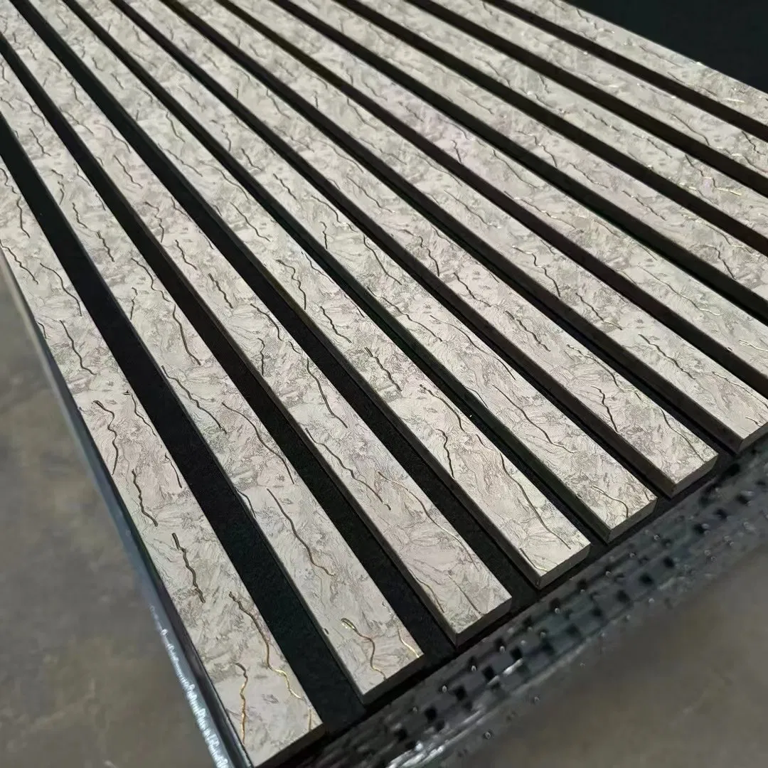 High Quality Soundproof Wall Panels MDF Wood Slatted Wall Acoustic Felt Panels for Interior Decoration Wall