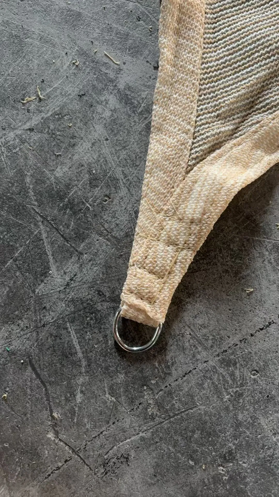 Sun Shade Sail, 10'x13' Sand Rectangle, 185GSM Permeable Outdoor Shade Cloth for Deck, Backyard, Patio