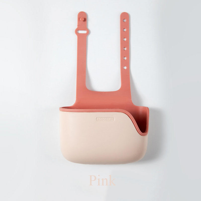 Kitchen Accessories Unilateral Hanging Bag Plastic Storage Bag Sponge Holder