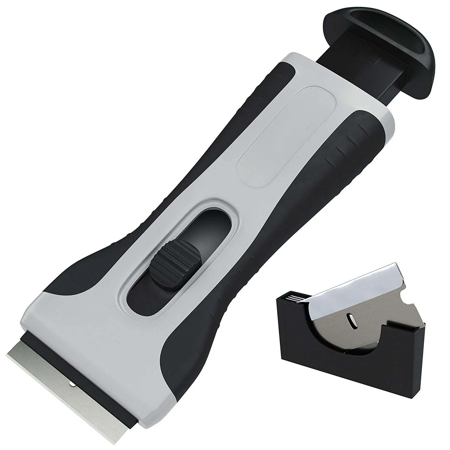 Hautine Cleaning Scraper Plastic Razor Scraper with Double-Edged 43X22mm Metal Blades
