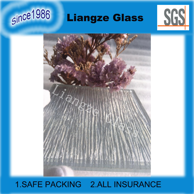 Elegant Silver Silk Laminated Glass for Home Decor