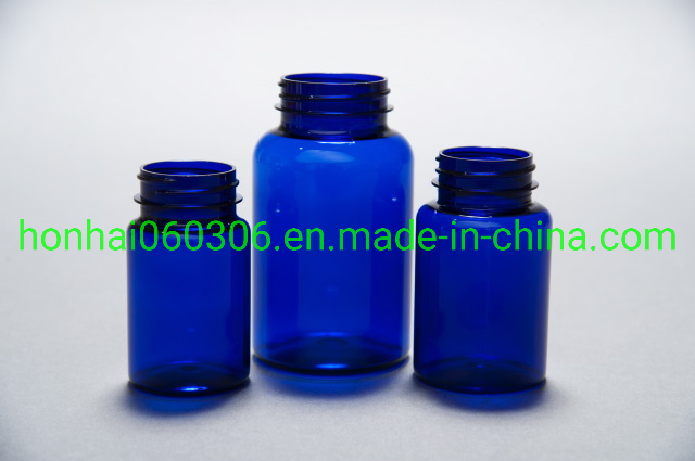 Cobalt Blue Glass Wide Mouth Round Packer Bottles