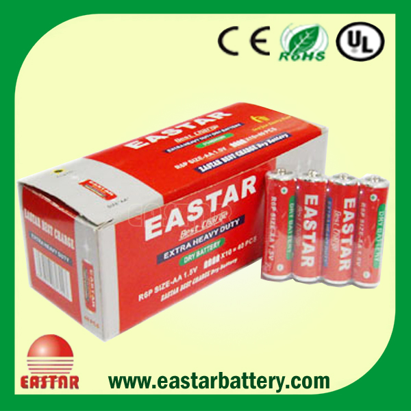 Батарейка AA R6p угольно-цинковая EASTAR