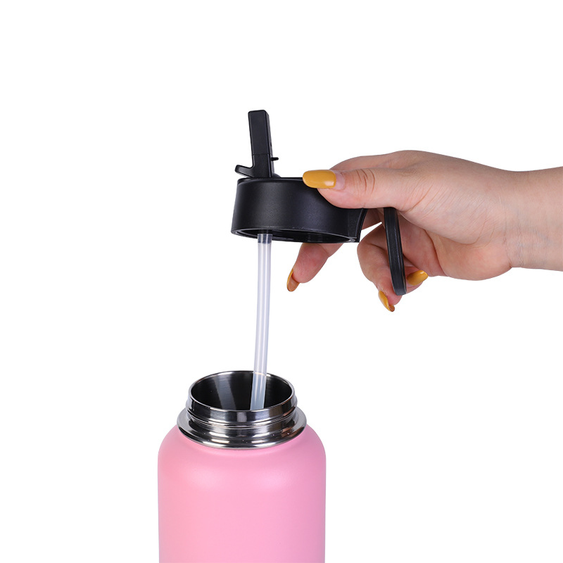 Logo Custom Heat Insulated Vacuum Flask Keep Warm Hot Water Bottle with Different Lids