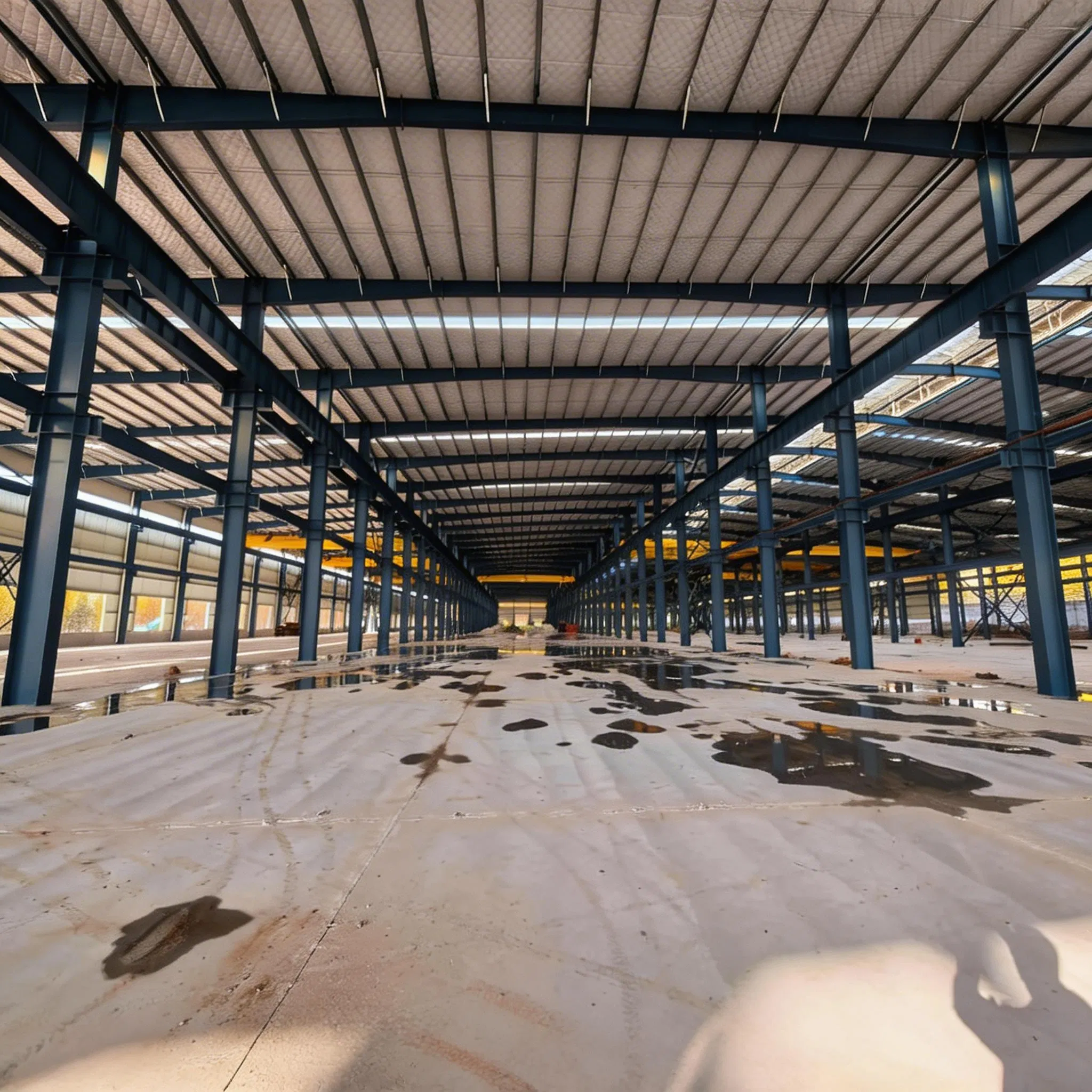 China Low Cost Prefab Light Steel Structure Nave Industrial Metal Prefabricated Structural Building Materials Workshop Warehouse