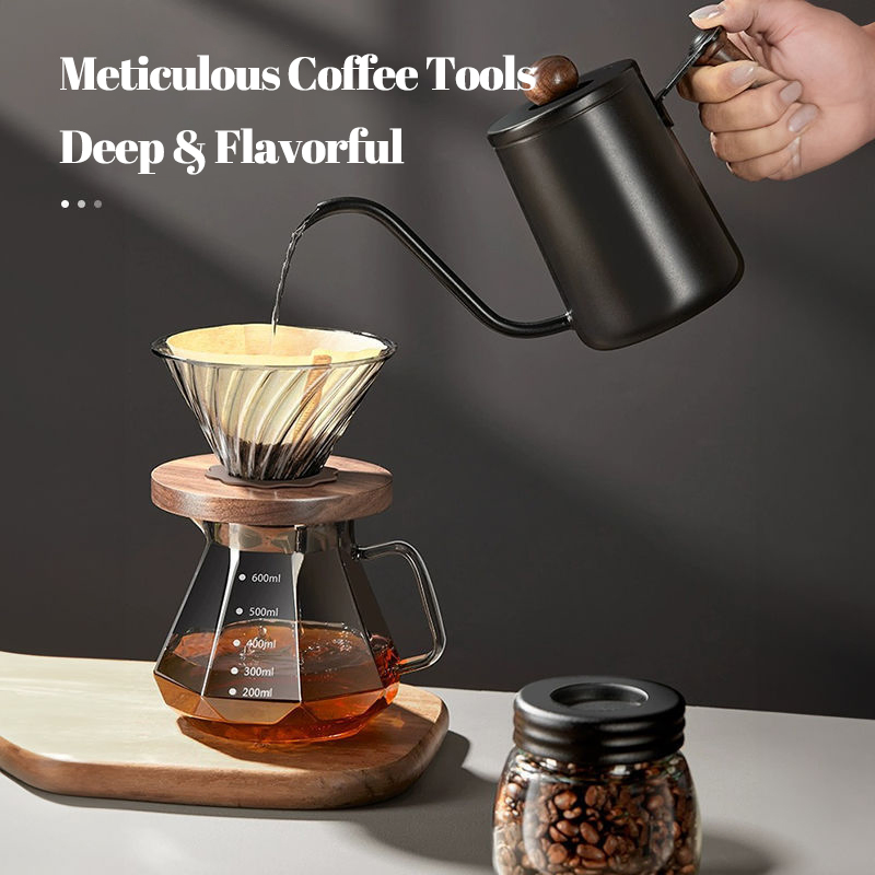 Manual Coffee Grinder Set with Filter Complete Coffee Utensils