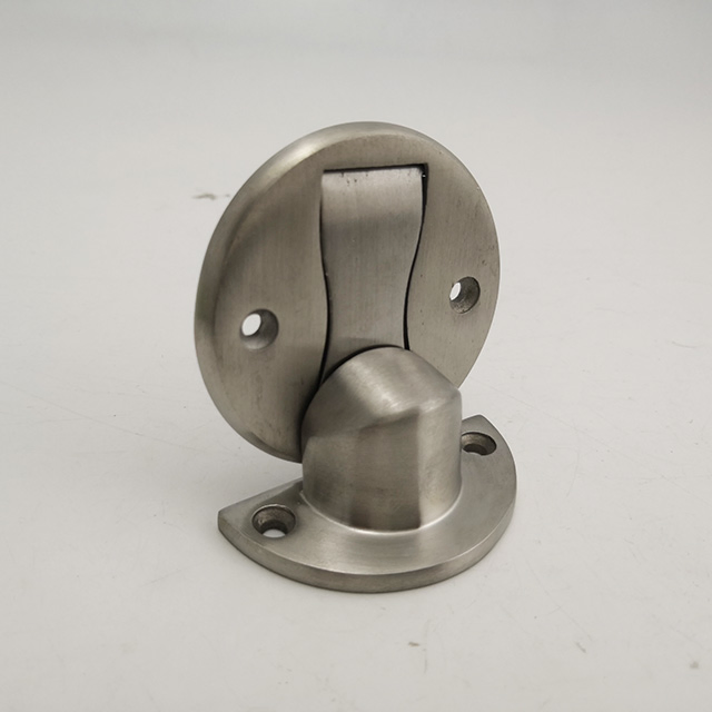 Golden Brass Manual Door Stopper with Hook