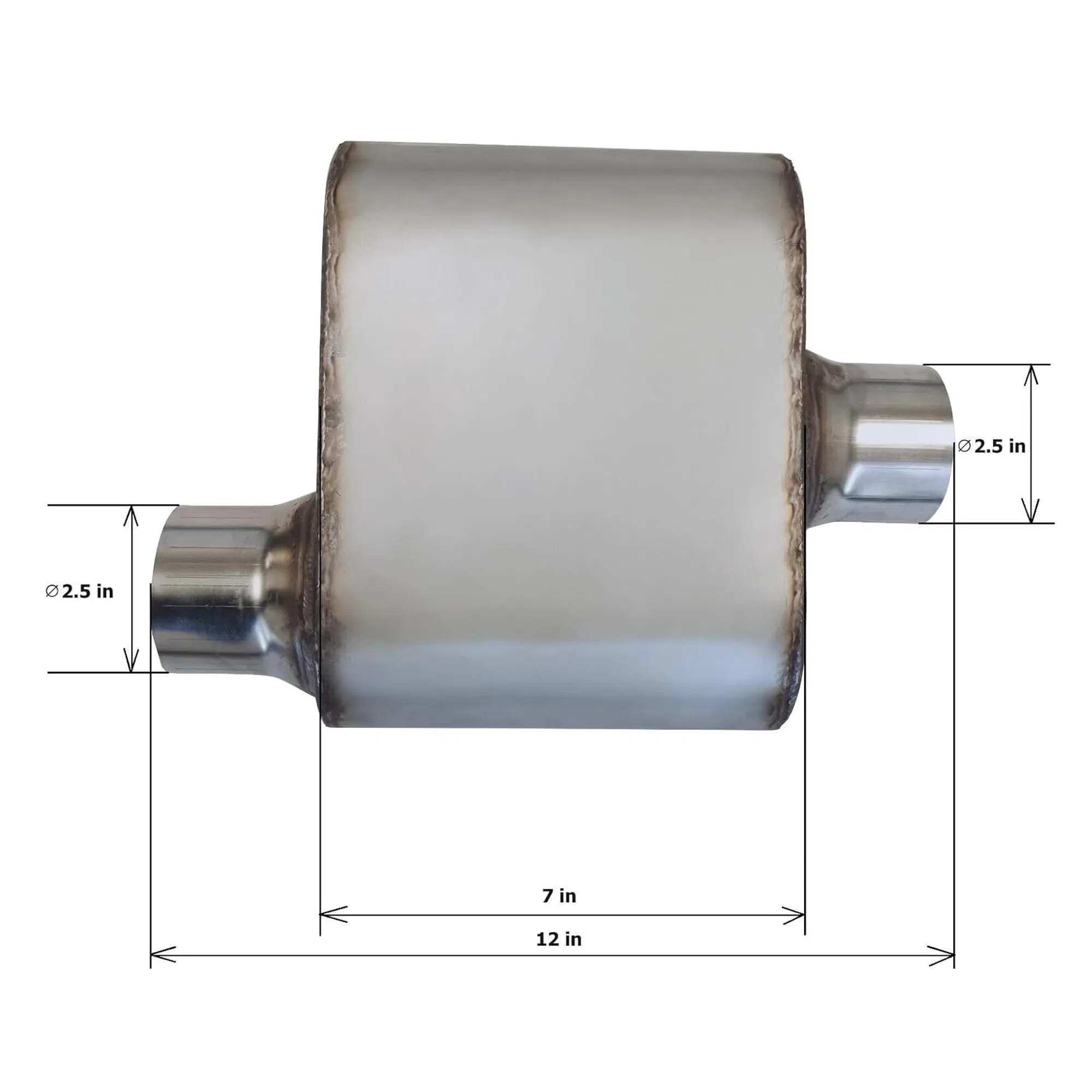 Глушитель MAX-569469 2.5" стальной, камерный