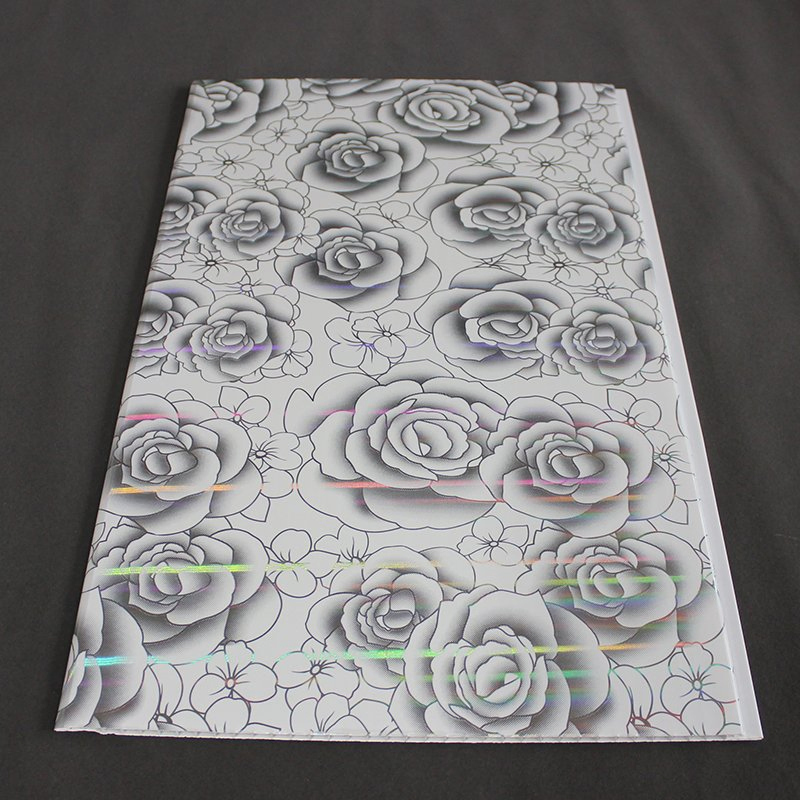 Hot Stamping Color Marble Hot Foil Design PVC Ceiling Panel Reflective Silver PVC Wall Panel