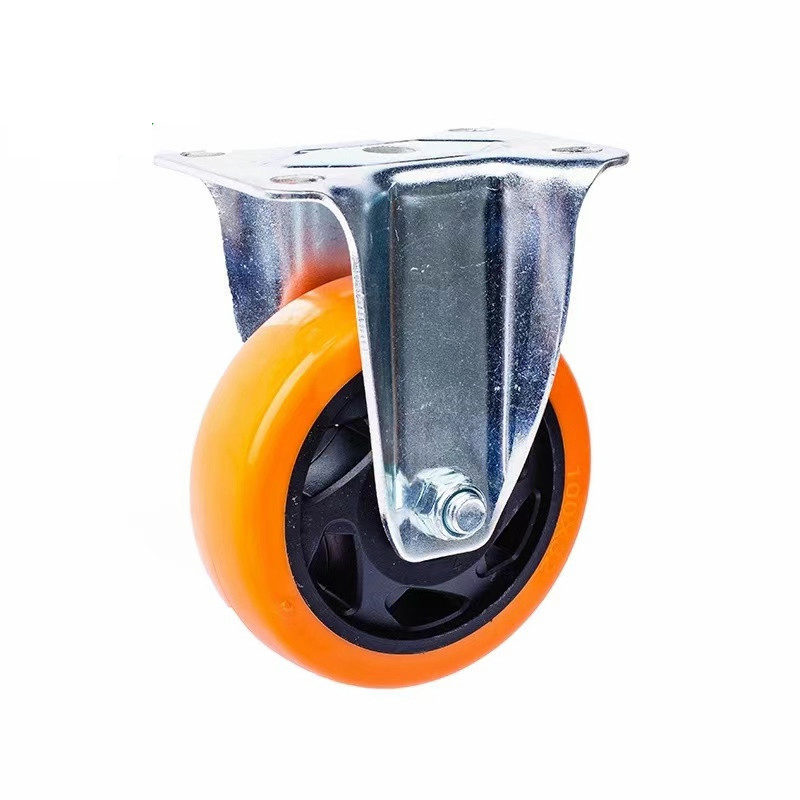 2inch 2.5inch 3inch 4inch 5inch 130kg Orange PVC/PU Industrial Rotary Trolley Caster Swivel Caster Wheel