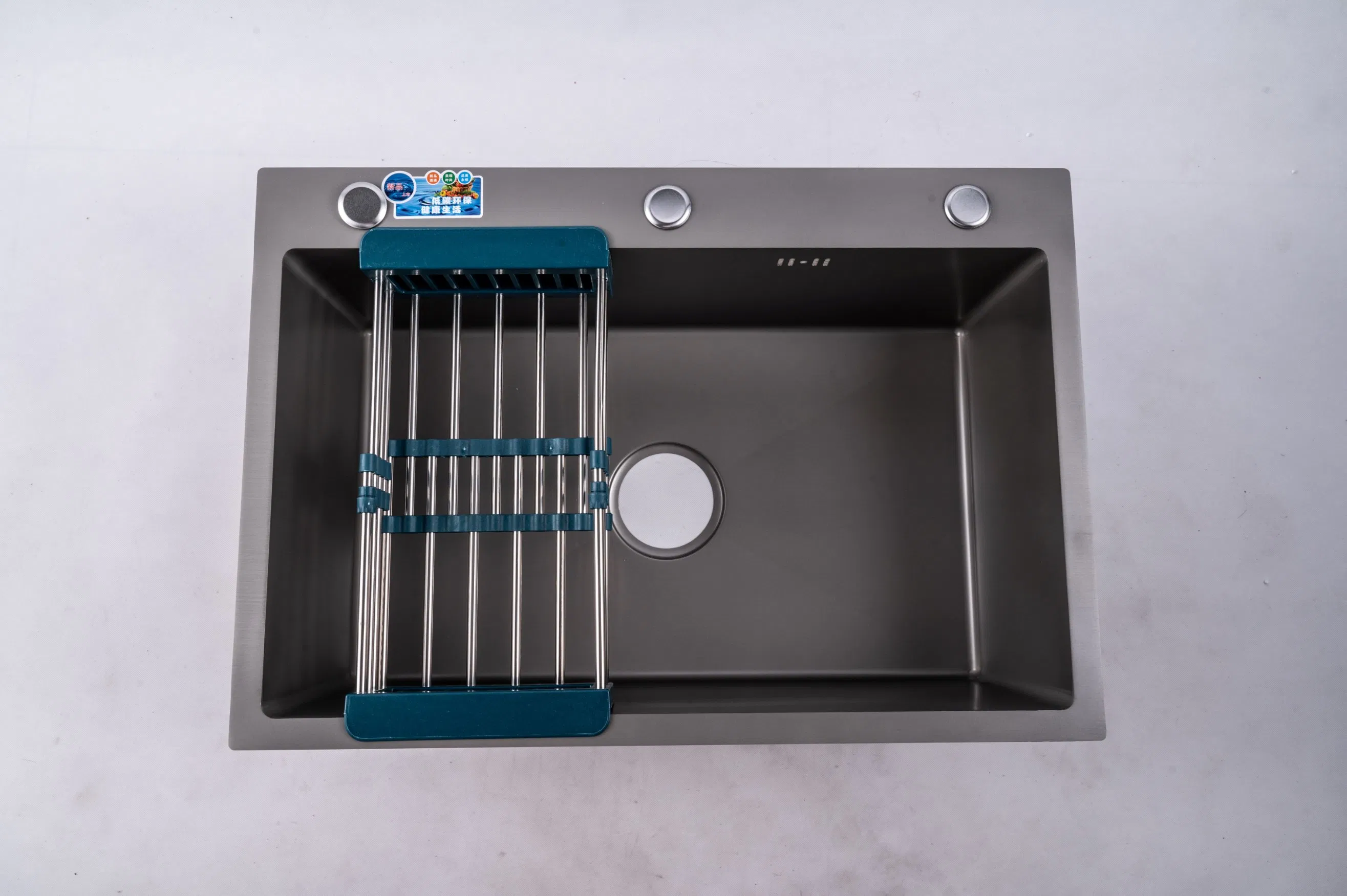 Multi-Fuctional Square Handmade Stainless Steel Kitchen Sink with Deepened by 230mm