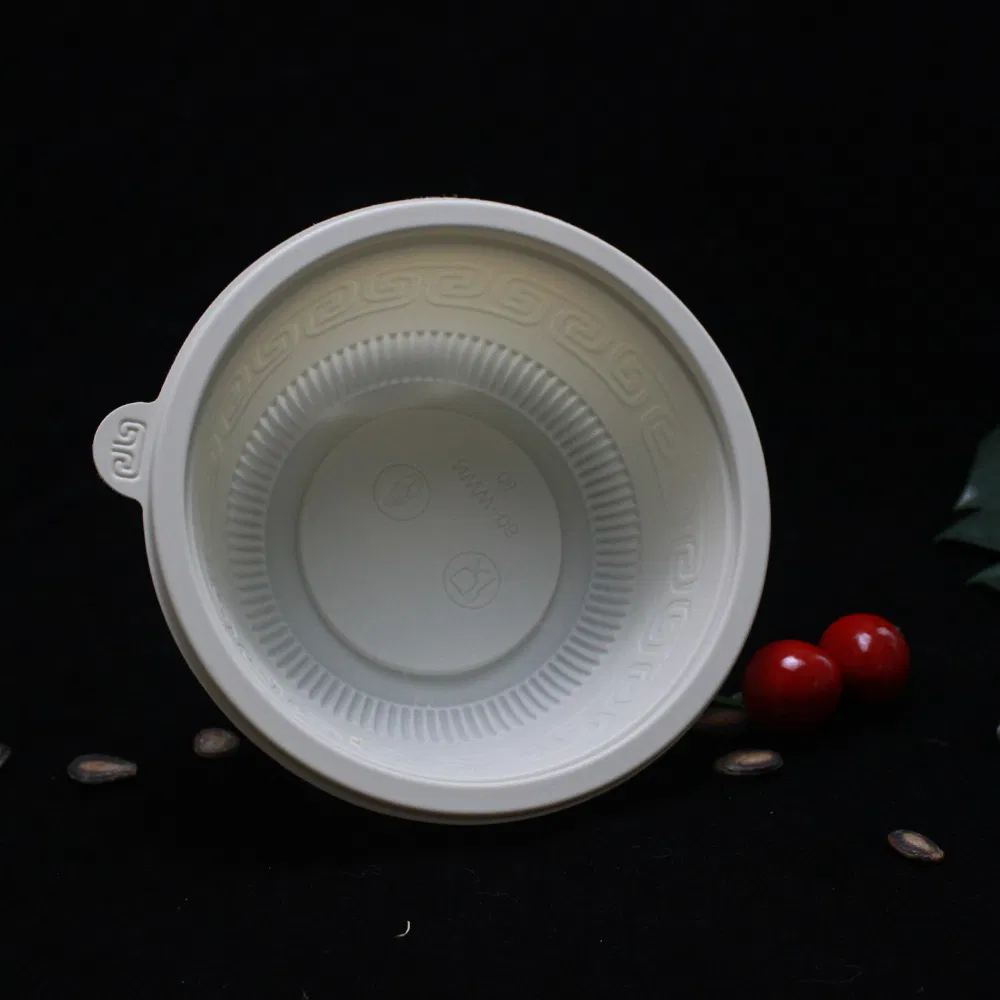 750ml Eco Disposable Food Container Microwavable Takeout Corn Starch Bowl with Lid