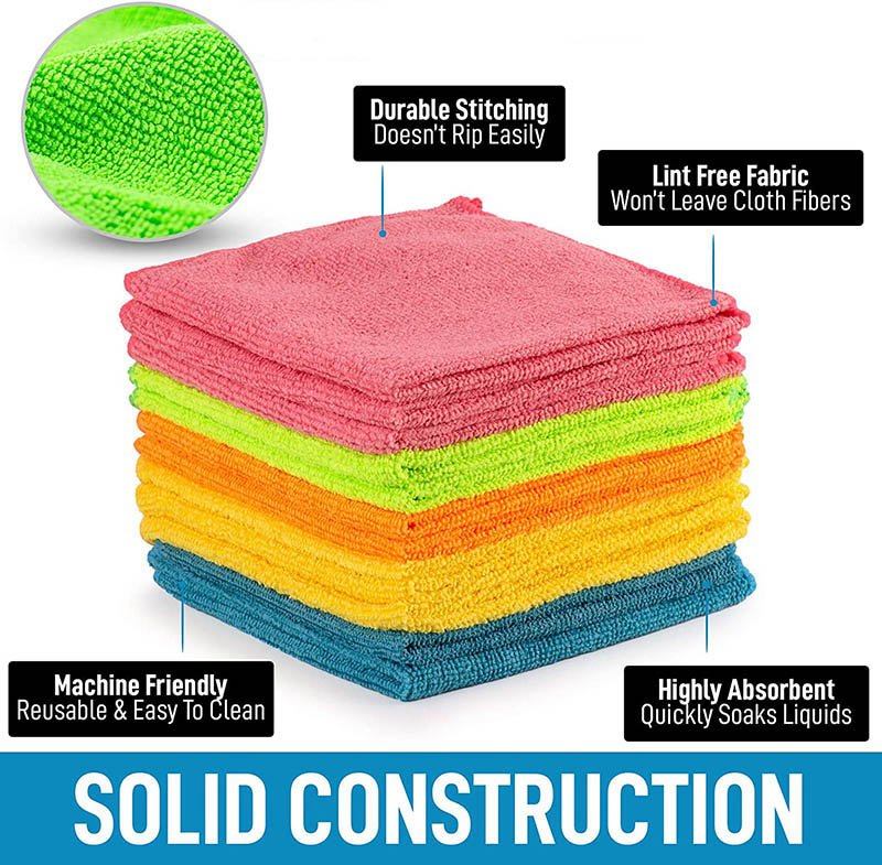 Eco-Friendly 40 * 40cm Microfiber Microfiber Cloth Cleaning Towel Kitchen Towel