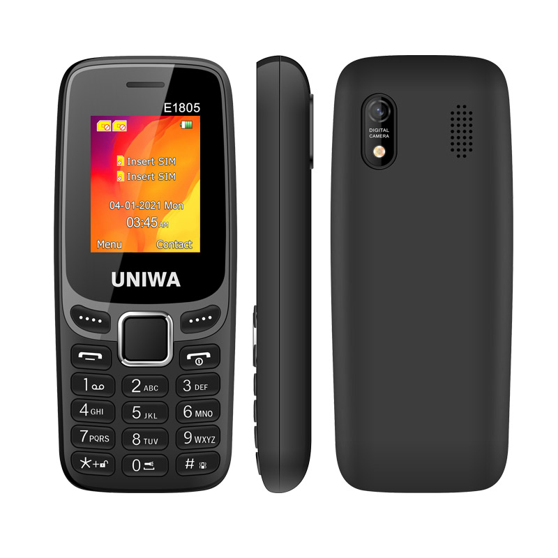 Кнопочный телефон UNIWA E1805, 2 SIM, фонарик