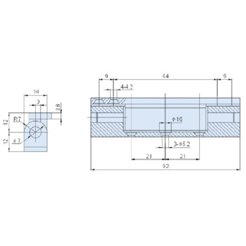 Xk411zinc Alloy 90 Degree Detachable Exposed Hinge