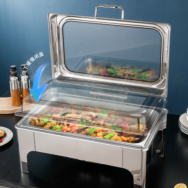 Premium Stainless Steel Chafing Dish with Visual Temperature Control