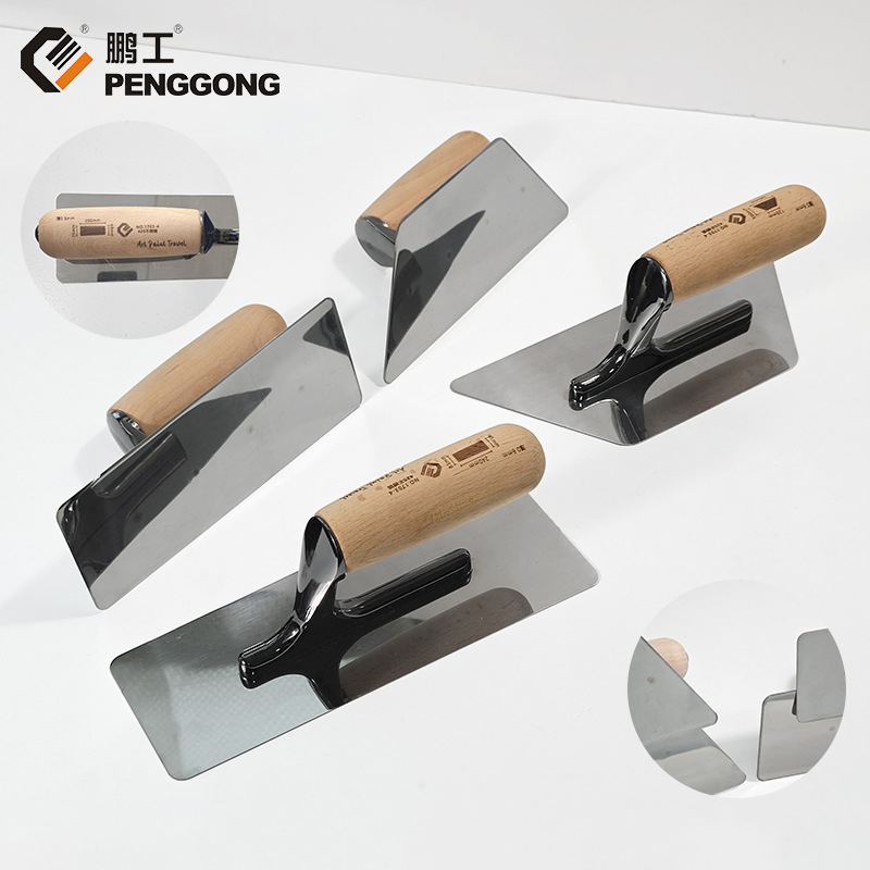 Painted Polishing Rounded - Edge Creative Plastering Trowel with Stainless Steel Hand Tool