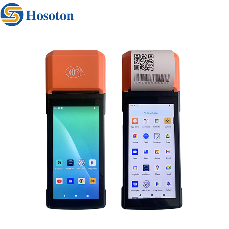 Powerful Android 14.0 Handheld POS System 5.5 Inch Touch POS Machine with Printer