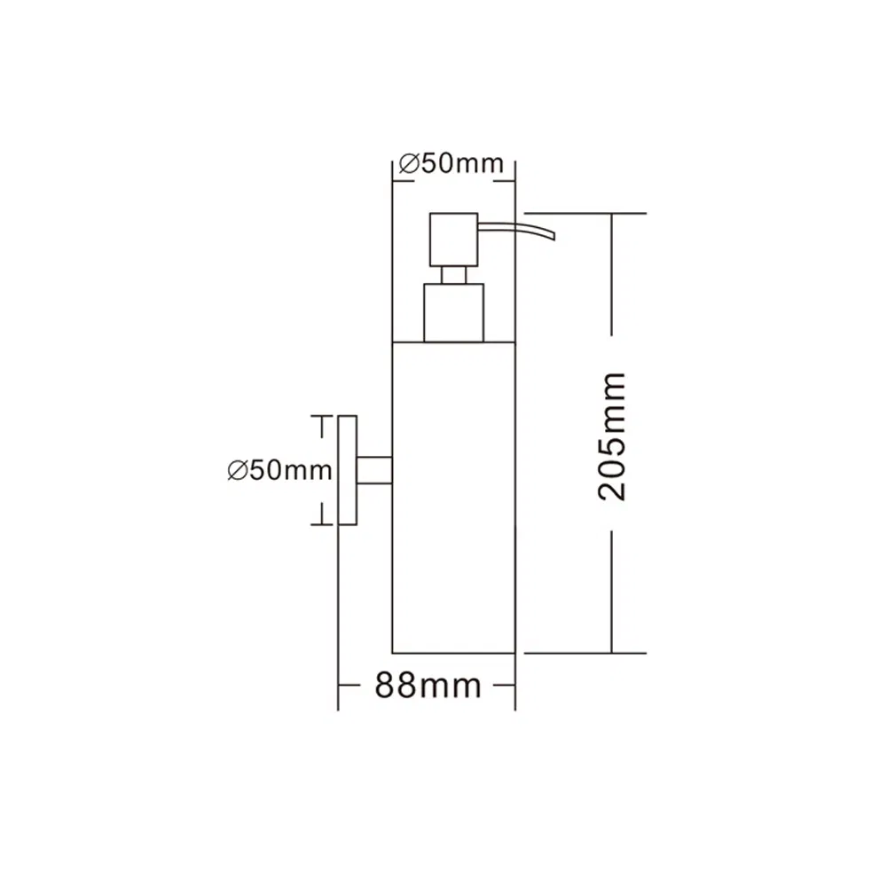 Настенный дозатор для мыла из нержавеющей стали 304