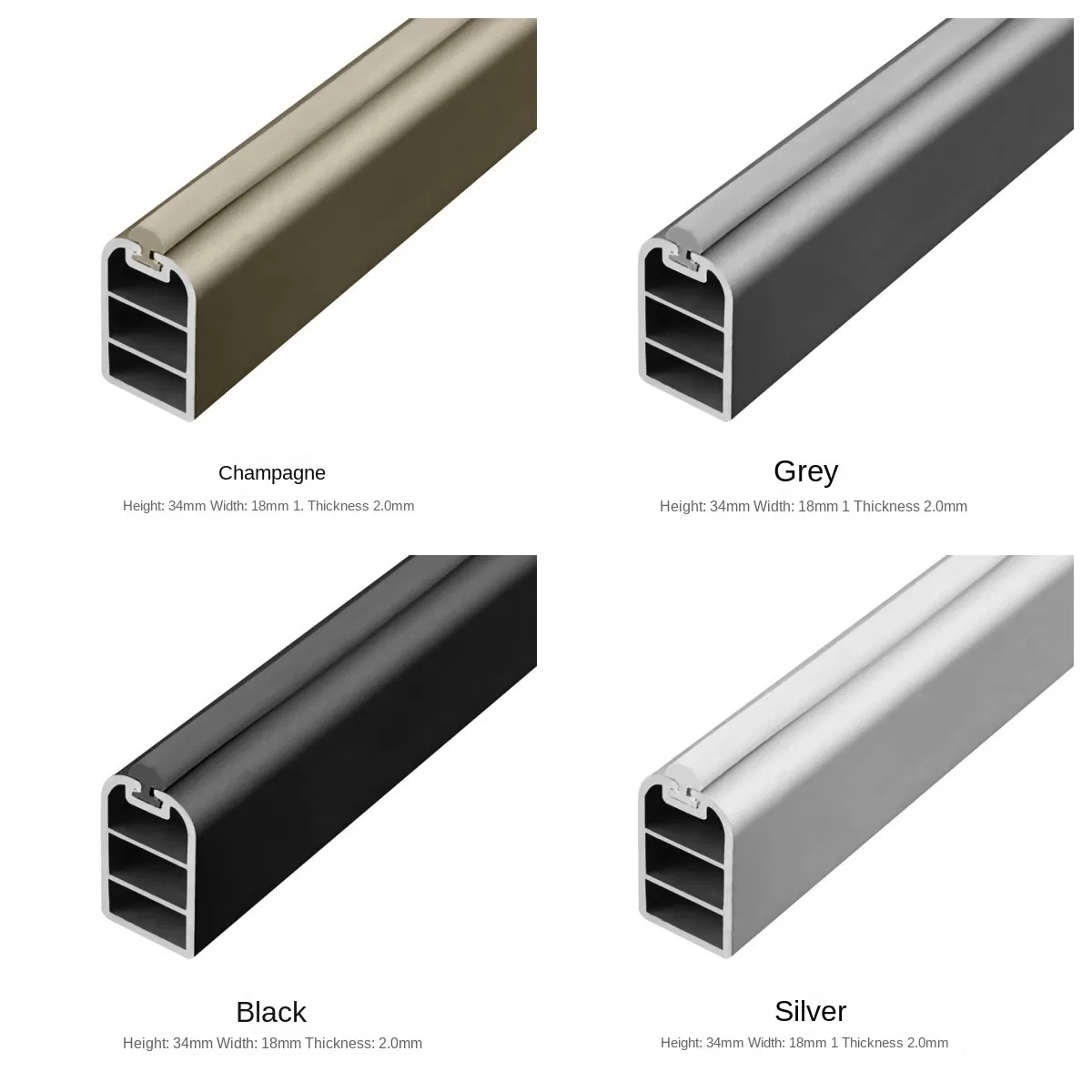 Durable Aluminum Clothes Hanging Rod for Stylish Wardrobes