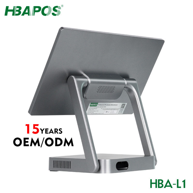 Hbapos New Model Folding POS System 15.6inch All in One POS Machine with Ful Aluminium Material