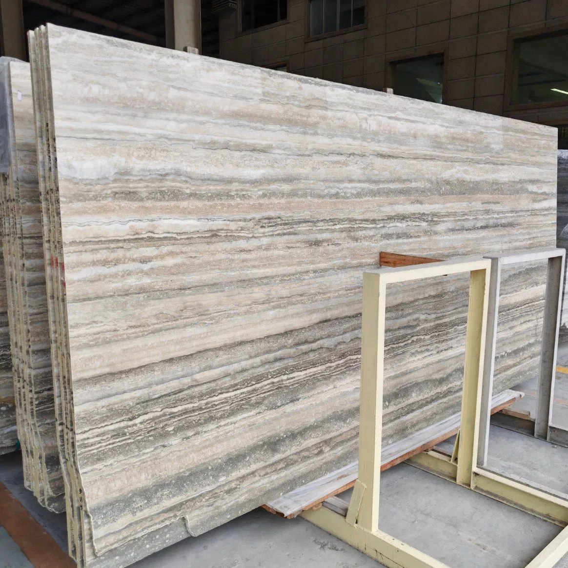 Italian Silver Grey Travertine for Flooring Tile/Wall Slab Tile