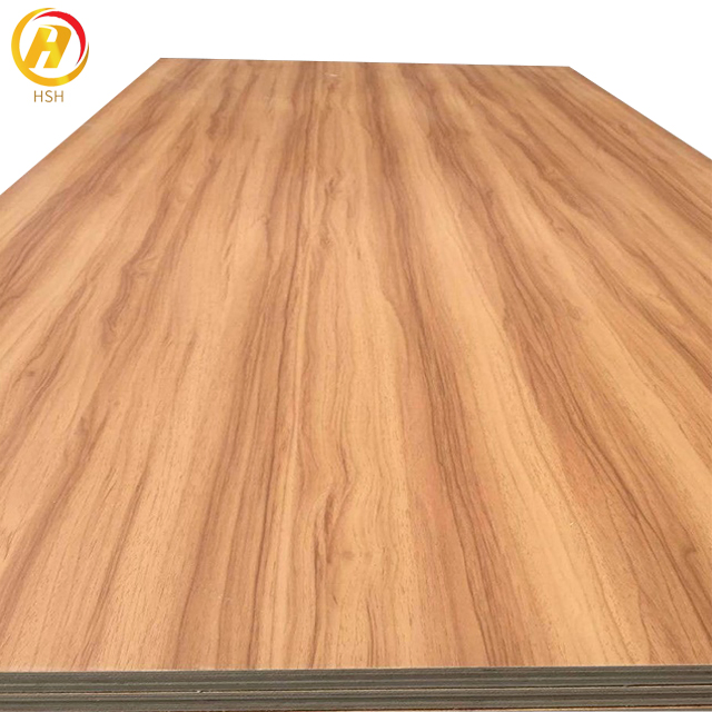 UV Printed Laminated Veneer Slotted Raw MDF Waterproof Glossy Melamine Faced MDF Board for Furniture Decoration Interior