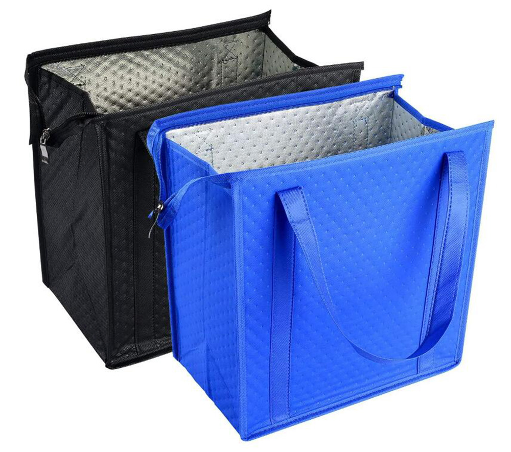 Refrigerator Grocery Cooler Insulated Bags with Zipper