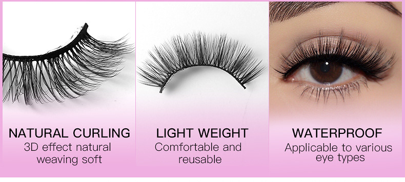 Wholesale 20 Pair Pink Natural 3D Thick Long Fake Eye Lashes DIY Fake Lashes Extension Fake Eyelashes