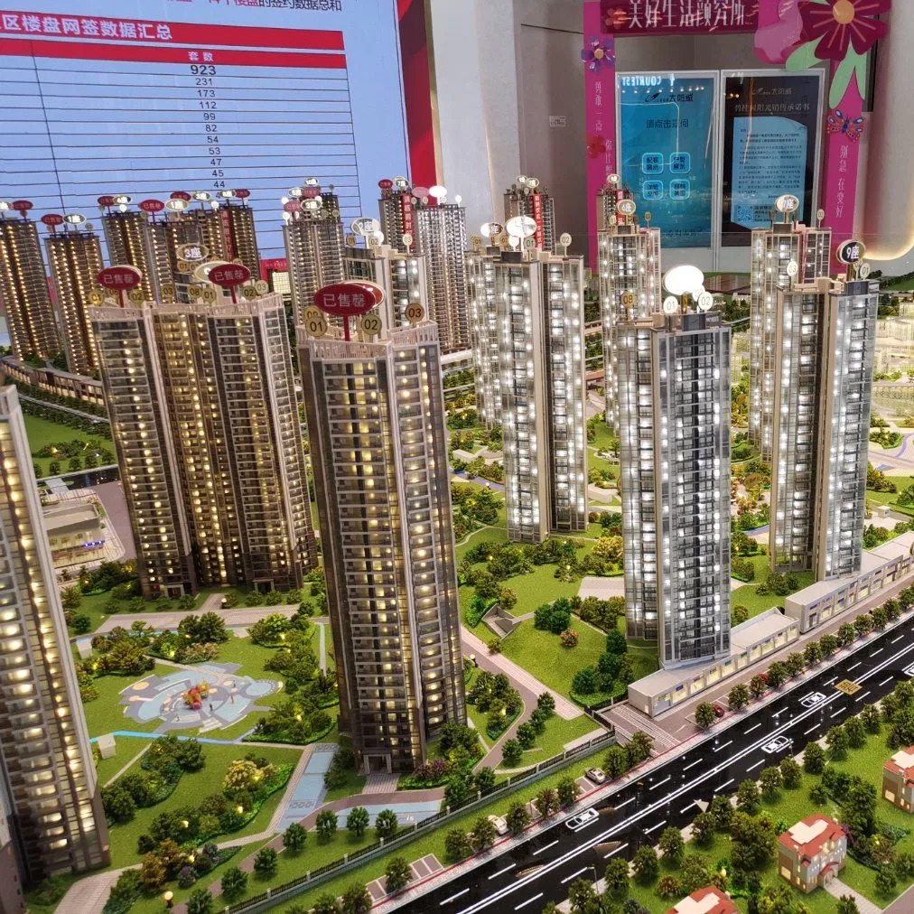 3D High Quality Customized Modern Apartment Residential and Surrounding Planning Architectural Model