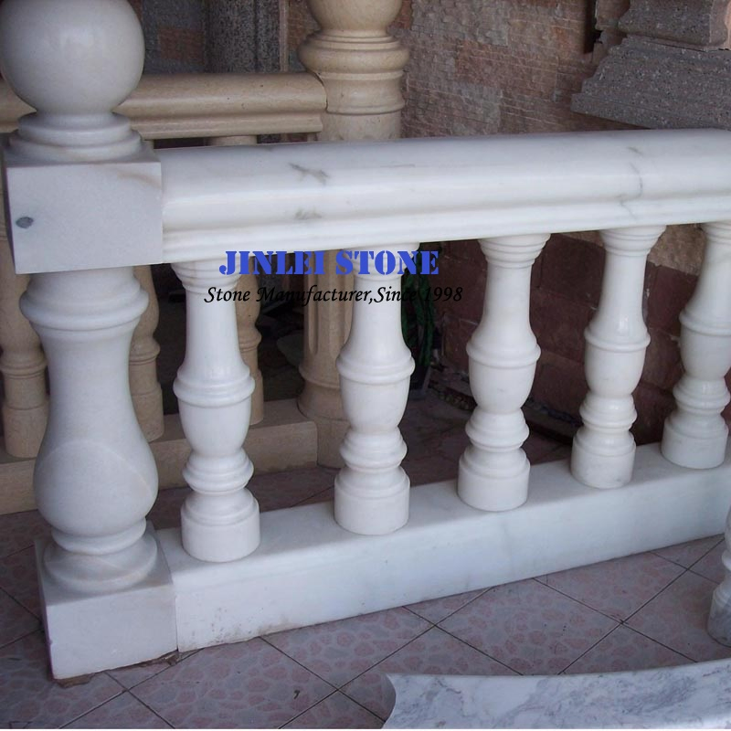 Handcarved Natural Stone Marble Balustrade Granite Railing and Baluster for Balcony with Railing Handrail