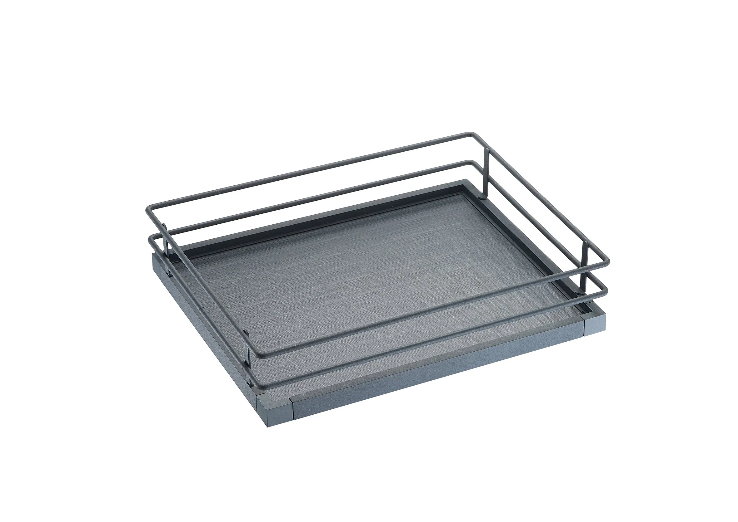 Wellmax Kitchen Storage System Basket for Blind Cabinet Utensils Pull out Drawer Furniture Hardware Soft Closing Powder Coated Magic Corner Basket