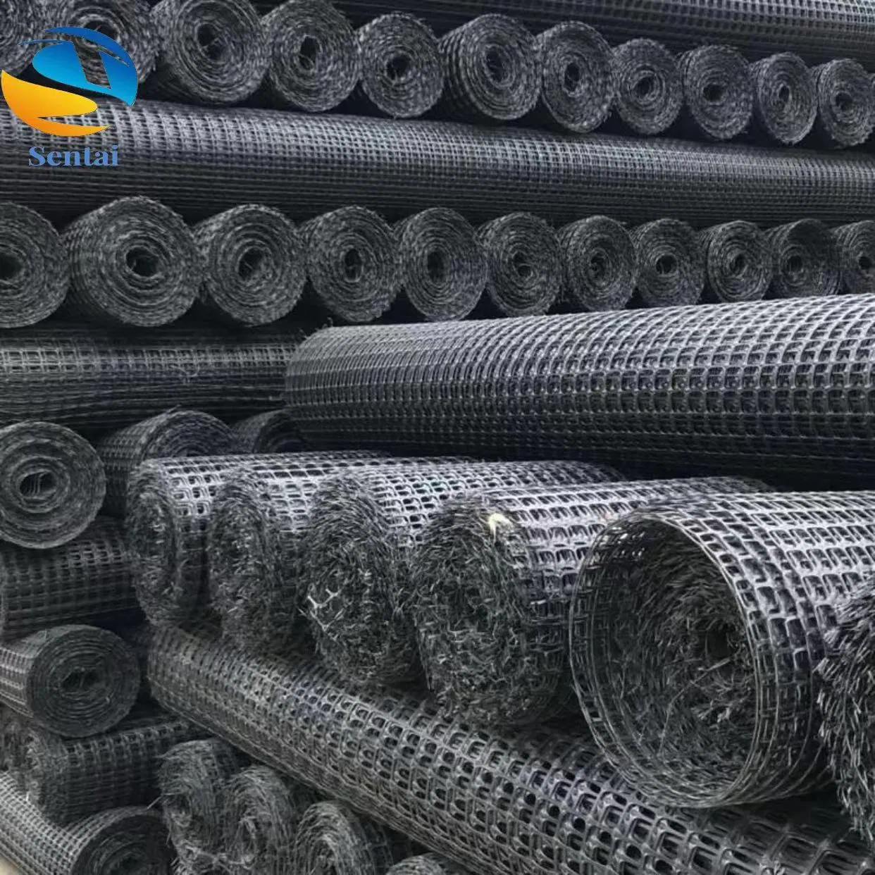 Steel Plastic Grid 100kN Road Foundation with Bi-Directional Reinforcement and High-Strength Convex Node Gsz Geogrid