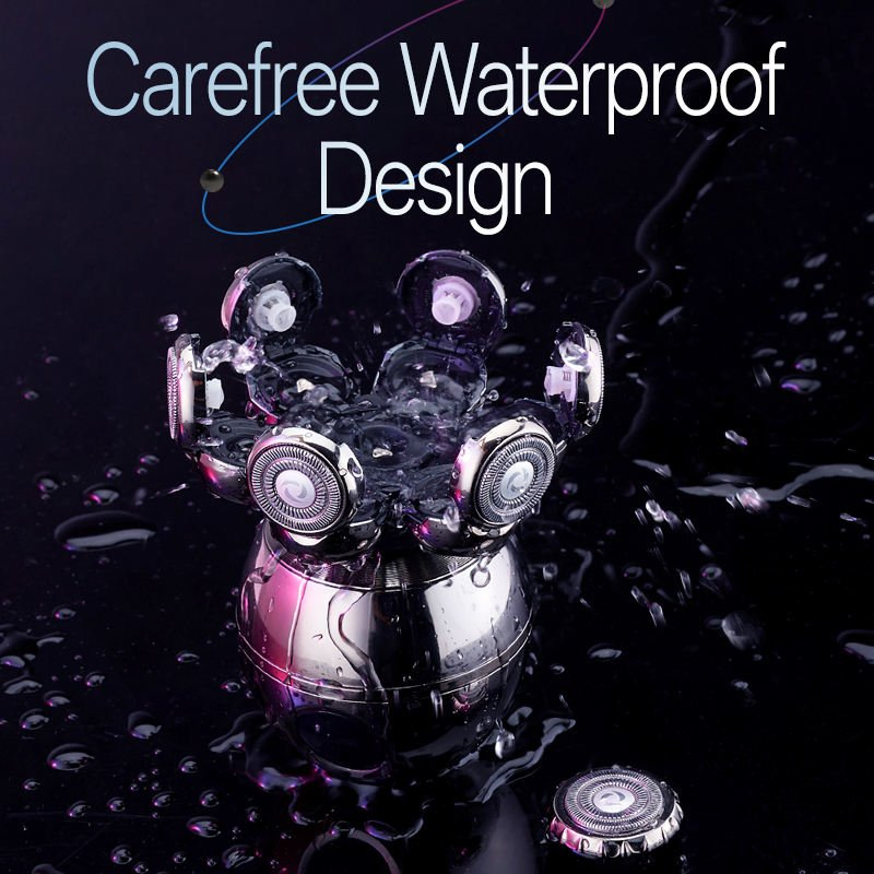 New Generation Rotary Bald Head Shaver-Waterproof Cordless Electric Razor for Grooming Comfort