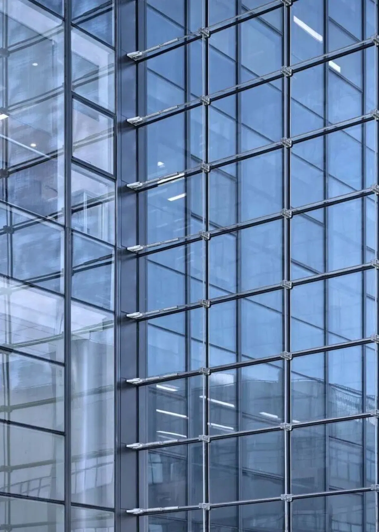 Energy-Saving High-Strength Sturdy Outstanding Steel Glass Glazing Curtain Wall