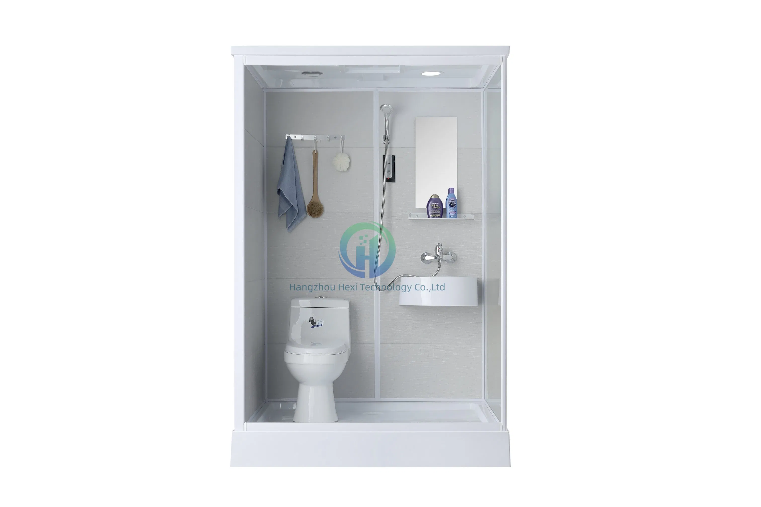 Portable Integrate All in One Modular Capsule Bathroom Pod with Shower and Toilet All-in-One